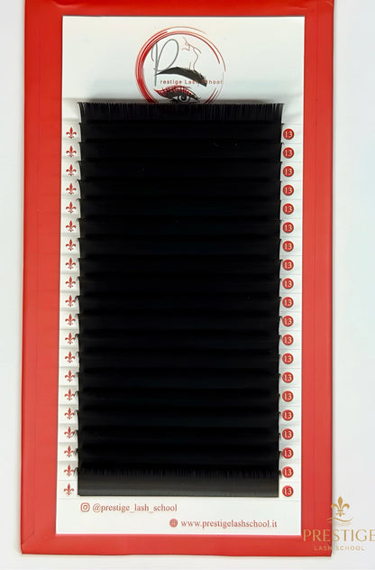 Dettaglio ravvicinato delle fibre PBT delle ciglia matte, flessibili e resistenti

